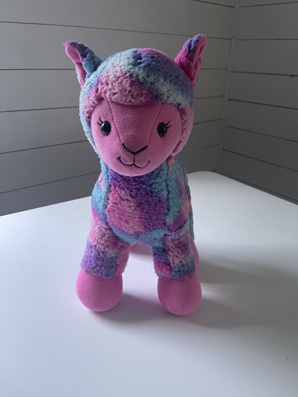 Build A Bear Tie Dye Llama 15" Plush Stuffed Animal Pink Purple Blue